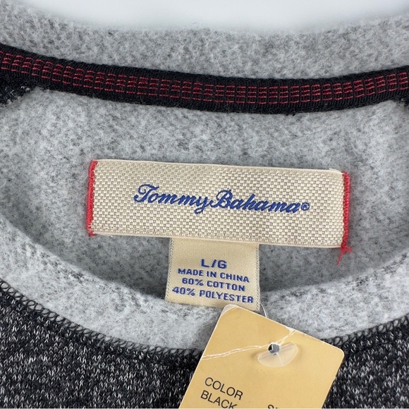 Tommy Bahama Mens Gray Heathered Long Sleeve Crew Neck Pullover Shirt NWT - Picture 4 of 12